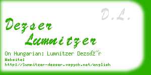 dezser lumnitzer business card